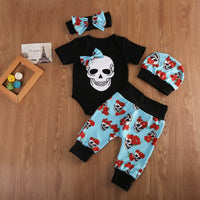 4pcs Newborn Baby Girls Clothes Romper outfit