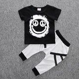 Short-sleeved Cotton  Top+ bottom Baby Boys Girl Clothes outfit bby