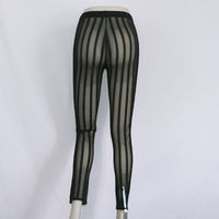 Mesh Sheer See-through Mesh Transparent Pencil Pants