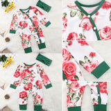 Baby Kids Girl clothes Infant Button floral outfit bby