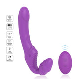strapless Strapon Double Dildo wireless Vibrator Sex Toys