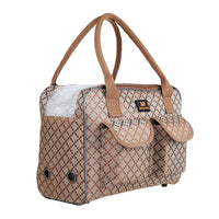 Pet Fashion Plaid Oxford Cloth Handbag Breathable Outdoor Travel