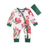 Baby Kids Girl clothes Infant Button floral outfit bby