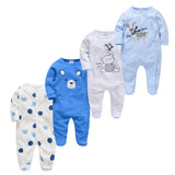 3/4 Pcs Children Boy O-neck Newborn Baby Girls Clothes Full Sleeve Summer Jumper bby