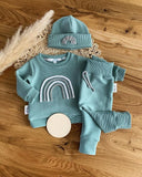 2Pcs Set Cotton Rainbow Top and bottom bby