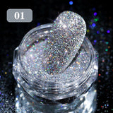 Reflective Glitter Powder Sea Salt Nail Powder Shining Nail Glitter Chrome Pigment Dust Holo Powder Nail Decoration