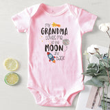 My Grandma Loves Me Cotton Letter Print Toddler onesie bby