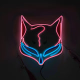 Cosplay Halloween Party Mask Luminous Light up Led Mask EL Wire Neon Glowing Anime Mask Masque Masquerade Masks Horror Mask