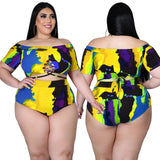 Plus Size avail two piece set Swimsuit summer swimwear