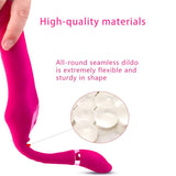 Double Vibration Heat able Dildo Vibrator Vagina Anus Massage Masturbator 10 Speed Powerful Stimulator  Sex Toy