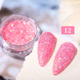 Reflective Glitter Nail Powder Green Red Holographic Nail Art Dust Shinning Chrome Pigment DIY Manicures Decoration