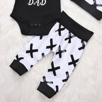 3Pcs Baby Boys Cotton Top Newborn  Outfits Clothes bby