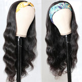 Head band Wigs Malaysian Kinky Straight Body Wave Human Hair Wigs With Headband Remy Scarf Headband Wig Human Hair