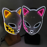 Cosplay Halloween Party Mask Luminous Light up Led Mask EL Wire Neon Glowing Anime Mask Masque Masquerade Masks Horror Mask