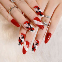 24Pcs Detachable Halloween Long Style Full Cover Fake Nails DIY Press On Nails Coffin Ballerina Stiletto False Nail Tip