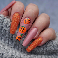 24Pcs Detachable Halloween Long Style Full Cover Fake Nails DIY Press On Nails Coffin Ballerina Stiletto False Nail Tip