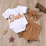 3 PCS Summer Newborn Baby Girls Clothes Outfits Clothing bby