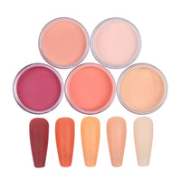 15g Acrylic Powder Nude Orange Crystal Carving Extension Builder Pigment Dust Tips For Fall Winter Nail Art Decorations