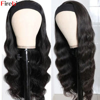 30 Inch Headband Wig Human Hair Body Wave Wigs Hair Band Wig  Brazilian BodyWave Wig 150 180 Density