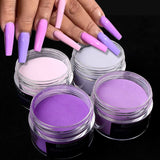 Lavender-colored Acrylic Powder Extension Gel Nail Pigment Dust Professional Nail Art Design Decoration