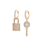 Key Lock Hanging Earrings