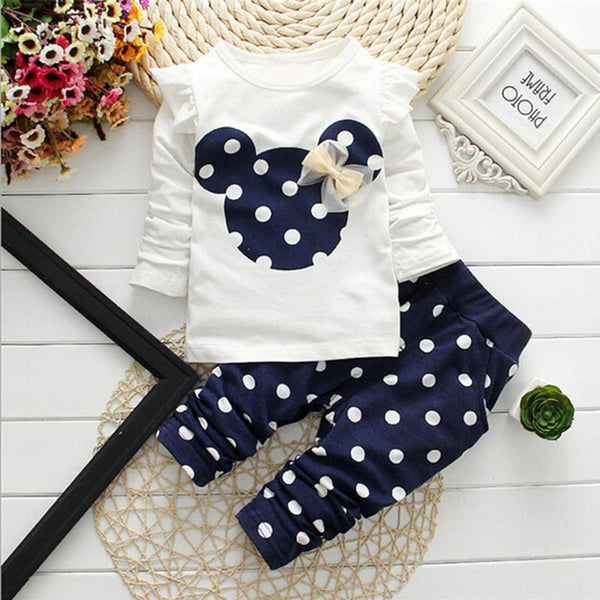 2 pcs Children Clothing Fashion Baby outfit Newborn Baby Cotton Suit bby