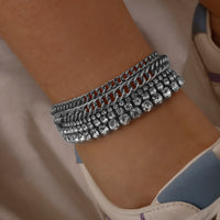 Iced Out Rhinestone Crystal ankle Jewelry - Divine Diva Beauty