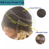 360 Lace Body Wave Ombre Human Hair Lace Front Wigs 180Density 3 Tone Colors Brown Blonde Indian Remy Hair Wigs