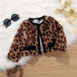 Leopard Print Fur Patchwork Long Sleeve outfit bby