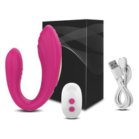 Wireless Remote Control Vibrator Female Dual Motor U Shape Clitoris Stimulator Dildo sex toy