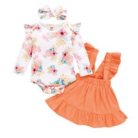 Newborn Floral print Baby Clothes Outfits bby