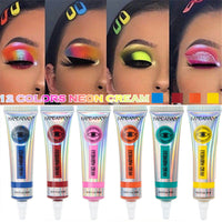 1 PC Hot 12 Colors Matte Neon Eyeshadow High Pigment Eye Shadow Dust Summer Matte Long-lasting Eyeshadow Cream Eye Makeup