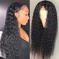 Deep Wave Closure Wig Human Hair Lace Frontal Wigs 13x6 Lace Front Wig Pre Plucked Bleached Knots Wigs Remy 4x4 Frontal Lace Wig - Divine Diva Beauty