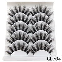 5 Pairs Faux Mink Eyelashes Fluffy Wispy Long Dramatic False Lashes Thick Volume Fake Eyelashes Natural Soft Extension Eyelash - Divine Diva Beauty