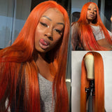 4x4 Ginger Lace Front Wig Straight Human Hair Wigs HD Lace Frontal Wig Brazilian Remy 26, 28, and 30 inch ***********SALE*********