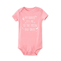 My Auntie loves  Me To The Moon and Back onesie outfit