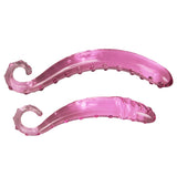 7inch Pink Glass Dildo Tentacle Textured Sex Toy