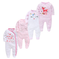 3/4 Pcs Children Boy O-neck Newborn Baby Girls Clothes Full Sleeve Summer Jumper bby