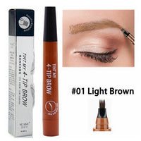 4 Point Eyebrow Pencil Waterproof Liquid Eyebrow Pen Makeup Long Lasting 4 Fork Tip Brow Pen Cosmetic Microblade Brow Pencil