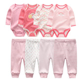 4pcs Baby onesie and bottom outfits bby
