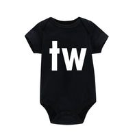 TW IN Letter Print Newborn Infant Baby Boys Girls Outfits bby