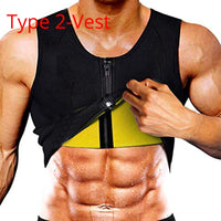menswear Hot Sweat Weight Loss Shapewear Fitness Neoprene Body Shaper Sauna Jacket Suit Training