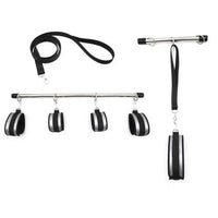 Adult Game Restraint Shackles Metal Spreader Bar Bondage With Handcuff Ankle Cuffs Collar Fetish Slave Bdsm Roleplay Sex Toy XXX