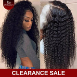 13x4 Kinky Curly Lace Front Human Hair Wigs Brazilian Transparent Lace Frontal Wig 150%-250% Density - Divine Diva Beauty