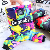 Winter Pet Puppy Dog Clothes Fashion Camo Printed