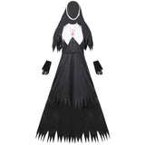 Women Scary Costumes Halloween Masquerade Evil Party Uniform Nun Dress