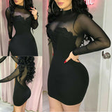 Sexy Bandage Autumn Women Bodycon Sheath Dress