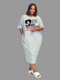 Plus Size avail Casual Party T-shirt Dress