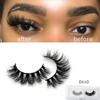 3D Real Mink False Eyelash Strip Mink Lashes Thick Fake False Eyelashes Makeup Beauty Handmade 100%