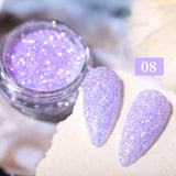 Reflective Glitter Nail Powder Green Red Holographic Nail Art Dust Shinning Chrome Pigment DIY Manicures Decoration